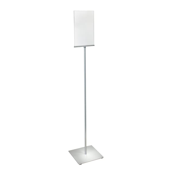 8.5"x14" Pedestal Two-Sided Sign Holder Stand on Square Metal Base